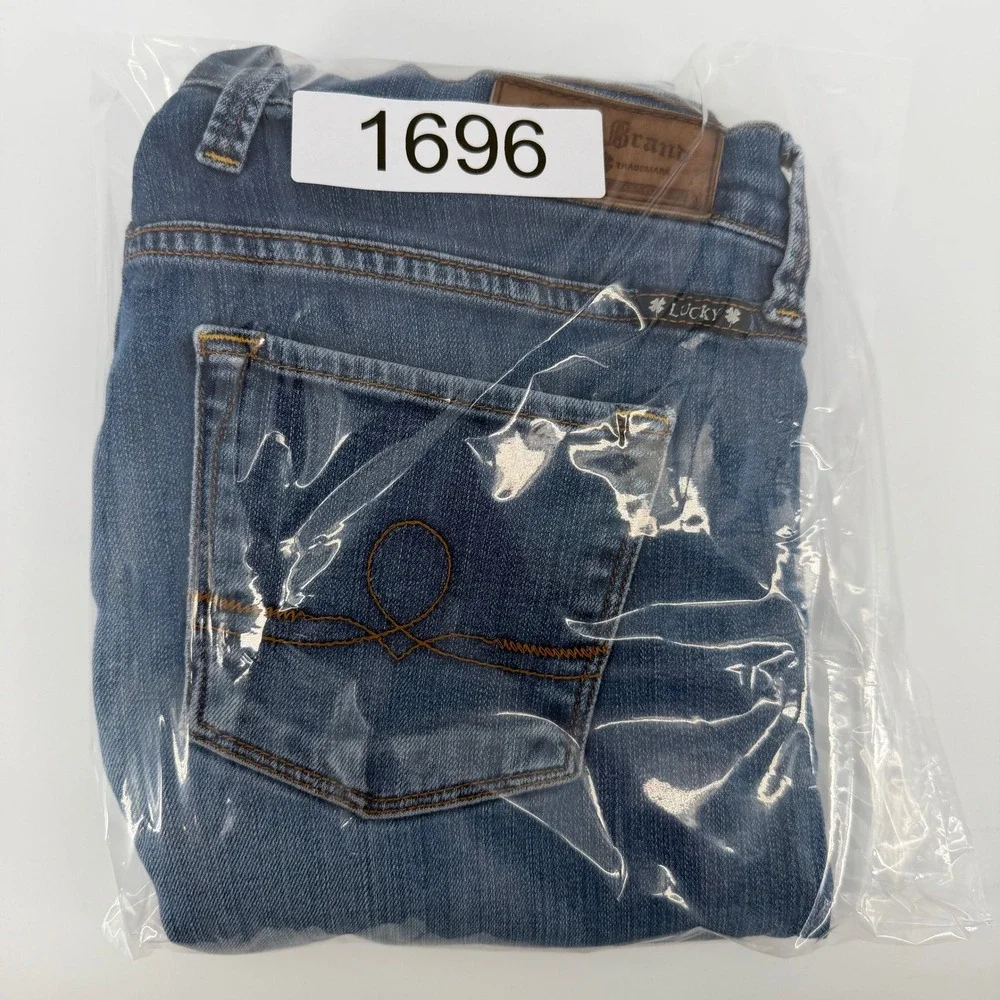 Lucky Brand Sofia Straight Leg Jeans Womens 10/30 Long Blue Medium Wash Mid Rise